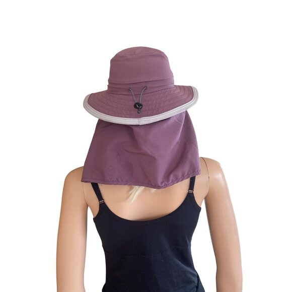 Coolibar UV 50+ Sun Protection Convertible Boating Hat KIDS Girls S/M Purple - Picture 4 of 9